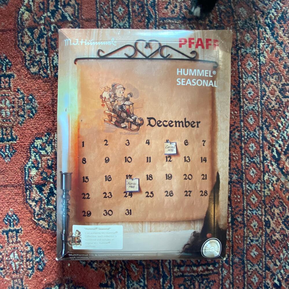 PFAFF BRAND‎ NEW M.I. "Hummel Seasonal" 12 Pattern Embroidery Kit